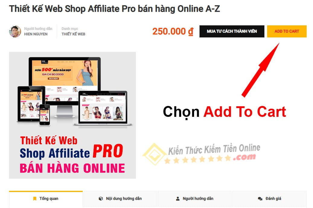 dang ky chuong trinh thiet ke Web shop pro kien thuc kiem tien online buoc 2