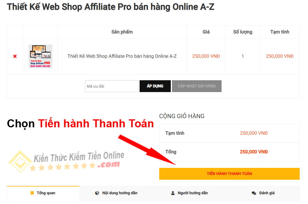 dang ky chuong trinh thiet ke Web shop pro kien thuc kiem tien online buoc 4