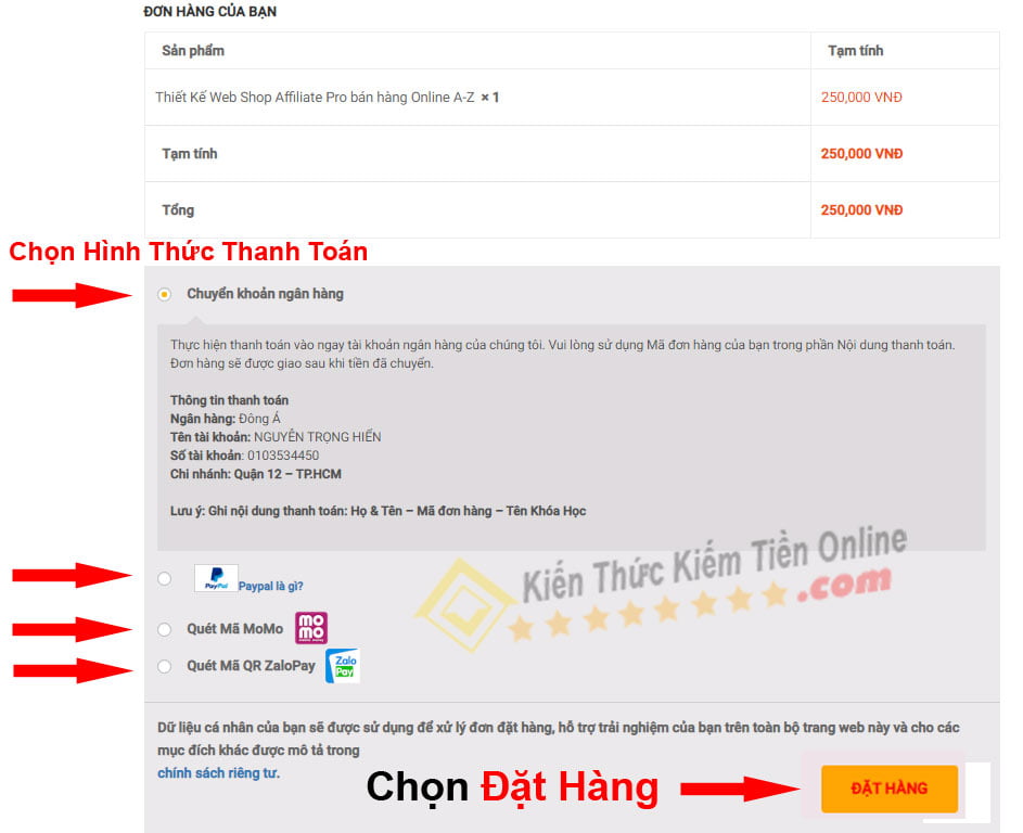 dang ky chuong trinh thiet ke Web shop pro kien thuc kiem tien online buoc 7