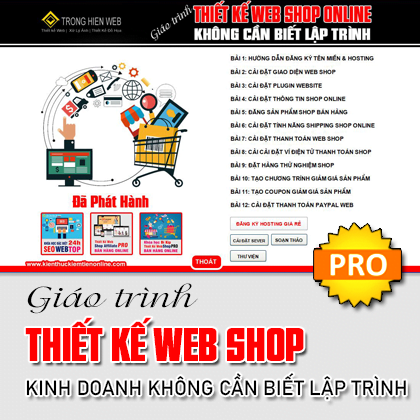 Thiet Ke Web Shop online Kinh doanh khong can biet lap trinh